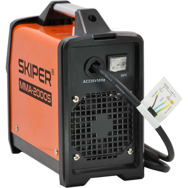 Инвертор сварочный SKIPER MMA-2000S (160-260 В, LED диспл., 120А, 1,6-2,5 мм, электрост. от 6,0 кВт)- фото4