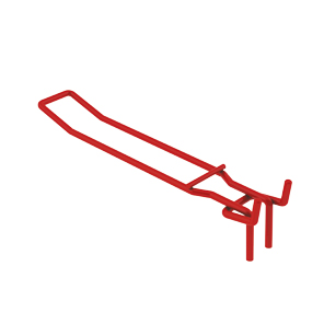 Крючок двойной красный MILWAUKEE 150мм (1 шт.)