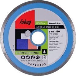 Алмазный диск FUBAG Keramik Pro 180х2,2х25,4/30