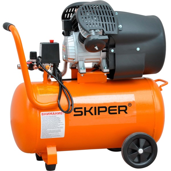Воздушный компрессор SKIPER AR50V (до 440 л/мин, 8 атм, 50 л, 230 В, 2.2 кВт)- фото2