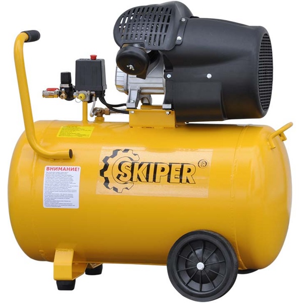 Воздушный компрессор SKIPER AR100V (до 440 л/мин, 8 атм, 100 л, 230 В, 2.2 кВт)- фото2