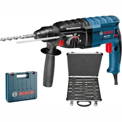 BOSCH GBH 2-26 DRE + набор оснастки в дополнительном чемодане 11 предметов- фото