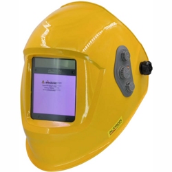 Сварочная маска ALTRON electric Thor 8000 PRO (yellow) (4 сенсора; 1/1/1/2; 100х80мм;DIN 4/5-9/9-13)- фото
