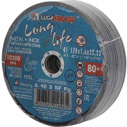 Круг отрезной 150х1.6x22.2 мм для металла Long Life LUGAABRASIV (цена за 1шт. в упаковке 25шт.)