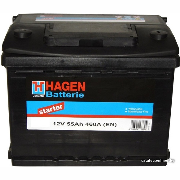 HAGEN R+ 55 Ah 460A Автомобильный аккумулятор