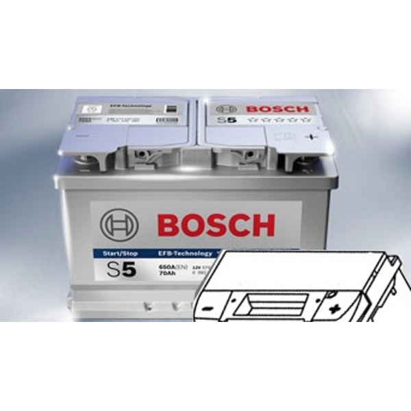 Bosch S5 EFB S5E10 575500073 (75Ah) Аккумулятор автомобильный - фото