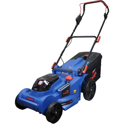 ГАЗОНОКОСИЛКА АККУМУЛЯТОРНАЯ KATANA KW430 (43 СМ, 21В, БЕСЩЁТ.ДВИГ, МУЛЬЧИРОВАНИЕ, 4А/Ч*2АКК*21В) АРТИКУЛ: KKW430.00- фото