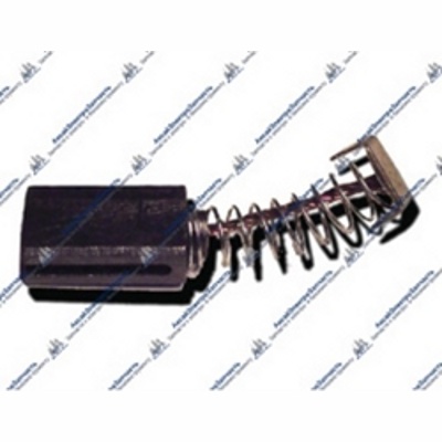 Электроугольная щетка 5х9х15 Пружина квадратный пятак-уши, проточка 2 (Калибр РЭ-1000/1000Wt) артикул 499