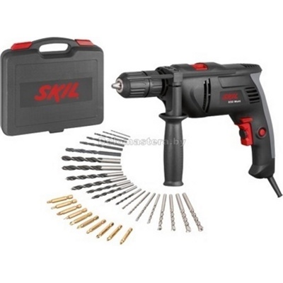 Skil 1021 LD Дрель ударная электрическая 850 Вт в чемодане с 10 би тами и 22 сверла