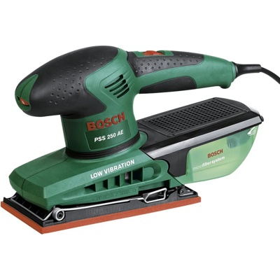 Bosch PSS 250 AE 0.603.340.220 Виброшлифовальная плоскошлифовальная машина в кейсе - фото