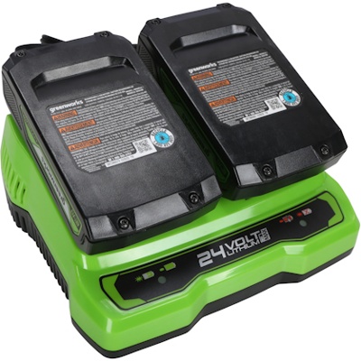 Зарядное устройство Greenworks 24V G24X2UC2 для 2-х аккумуляторов- фото4