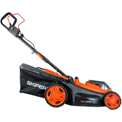 ГАЗОНОКОСИЛКА АККУМУЛЯТОРНАЯ SKIPER KW430 (43СМ, БЕСЩЁТ.ДВИГ, МУЛЬЧИРОВАНИЕ, 2АКК*21В*4А/Ч) АРТИКУЛ: SKW430.00- фото4