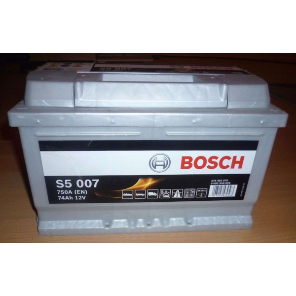 BOSCH S5 Silver Plus S5007 574402075 (74Ah) 574 402з 750A Аккумулятор автомобильный