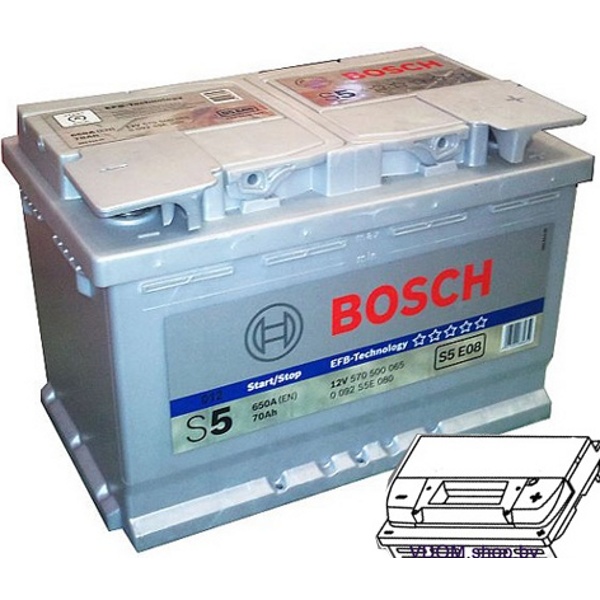 Bosch S5 EFB S5E11 580500073 (80Ah) Аккумулятор автомобильный