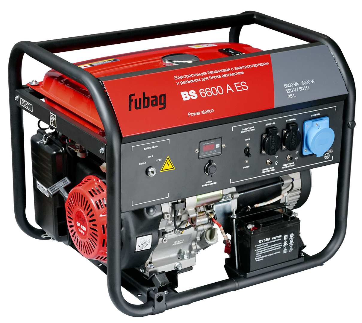 Бензогенератор FUBAG BS 6600 A ES с электростартером и коннектором автоматики