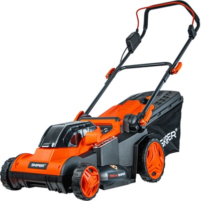 ГАЗОНОКОСИЛКА АККУМУЛЯТОРНАЯ SKIPER KW380 (38СМ, БЕСЩЁТ.ДВИГ, МУЛЬЧИРОВАНИЕ, 2АКК*21В*4А/Ч) АРТИКУЛ: SKW380.00- фото2