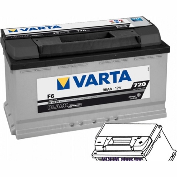 Varta BLACK Dynamic F6 590122072 (90Ah) 720A Автомобильный аккумулятор
