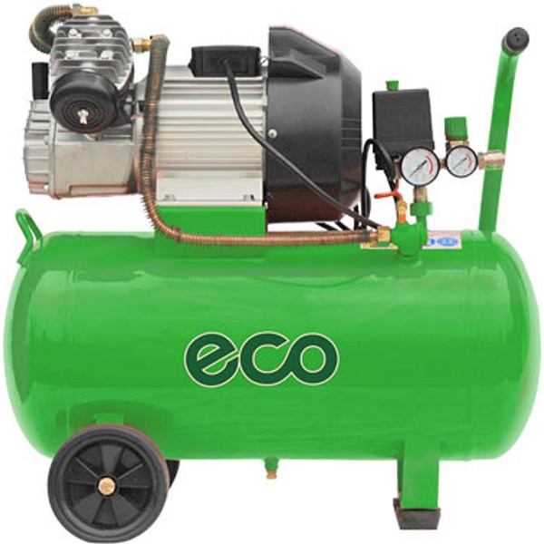 Воздушный масляный компрессор ECO AE 502 коаксиальный 2-х поршневой два конденсатора