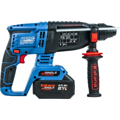 ПЕРФОРАТОР АККУМУЛЯТОРНЫЙ KATANA RH6501 (21В,1*4АЧ, БЕСЩЕТОЧНЫЙ.,2,6 ДЖ,3 РЕЖИМА,SDS+,3 СВЕРЛА,КЕЙС) АРТИКУЛ: KRH6501.00- фото3