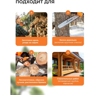 БЕНЗОПИЛА Villartec SB 571 полупрофессиональная, 2.6 кВт, шаг цепи: 0.325 дюйма, длина шины: 40 см, легкий пуск, 5.2 кг- фото3