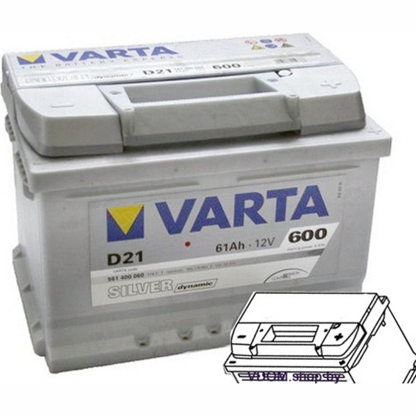 Varta SILVER Dynamic D21 561400060 (61Ah) 600A Автомобильный аккумулятор