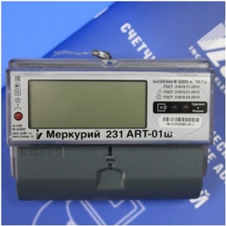 Счетчик электроэнергии Меркурий 231 ART-01ш с ЖКИ электронный трехфазный поверенный