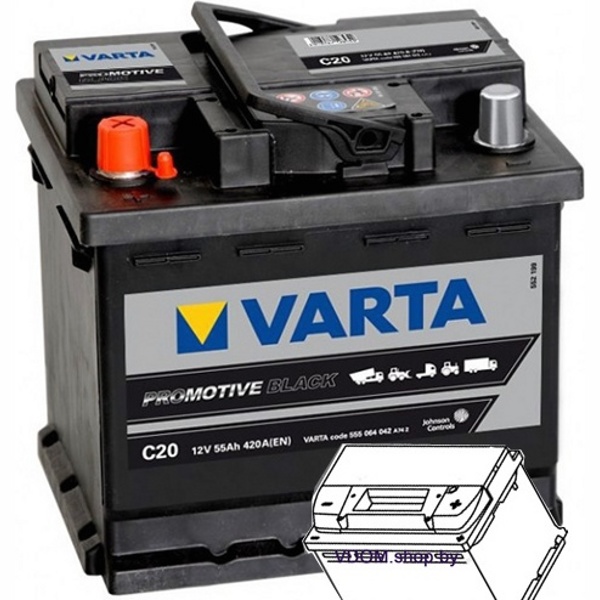 VARTA PROmotive Black C20 555064042 (55Ah) Автомобильный аккумулятор