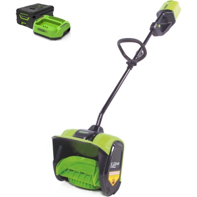 Снегоуборщик аккумуляторный Greenworks 60V GD60SSK5 (1хАКБ 5Ач и ЗУ) 30 см (арт.2602607UG)- фото