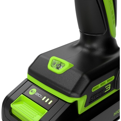 Дрель-шуруповерт аккумуляторная Greenworks 24V DD345 (1АКБх2Ач, ЗУ) б/щет 27/45 Нм 13мм коробка- фото6