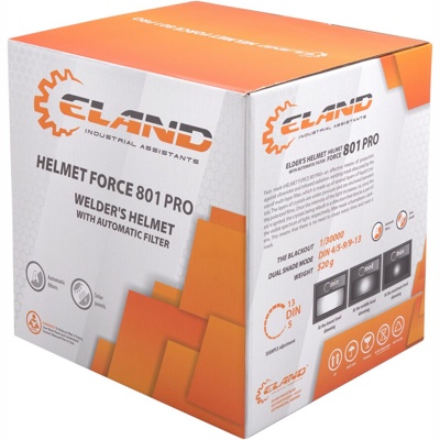 Маска сварщика ELAND 801 PRO BLACK- фото2