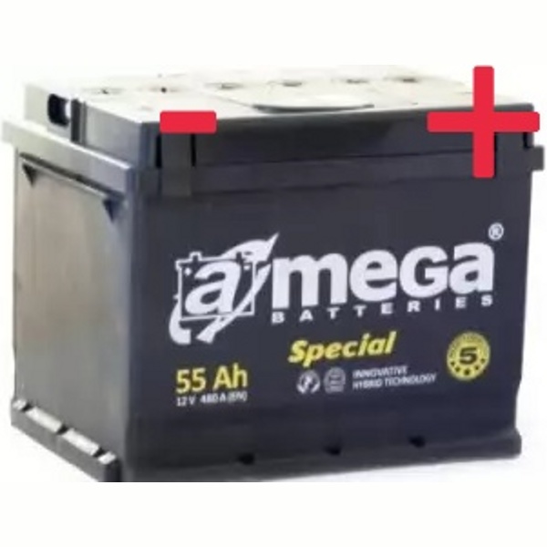 A-Mega Special R+ (55Ah) 450A Аккумулятор автомобильный