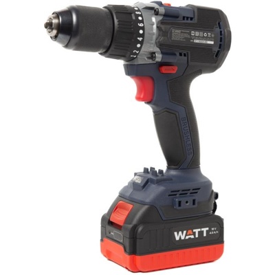 1.018.090.00 Аккумуляторная дрель-шуруповерт WATT WAS-18 Li-2BL (1x4.0 Ah) Крутящий момент 50/90 Нм- фото
