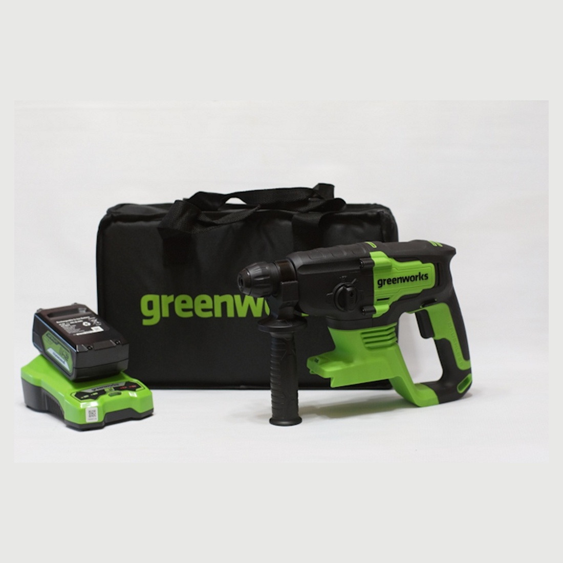 Перфоратор аккумуляторный Greenworks 24V GD24SDS2 (1хАКБ 4Ач и ЗУ) 2Дж в сумке