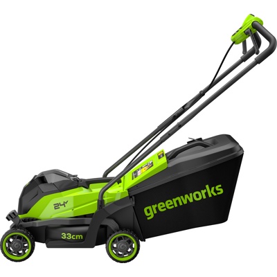 Газонокосилка аккумуляторная Greenworks 24V GD24LM331 (1хАКБ 2Ач и ЗУ) 33см Артикул: 2520607UA- фото