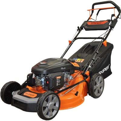 ГАЗОНОКОСИЛКА БЕНЗИНОВАЯ SKIPER GW512S (51СМ,САМОХ,LONCIN 5ЛС,СТАЛЬ.ДЕКА,РЕГ.ОБ.,ТРАВОСБ.70Л, +НОЖ) АРТИКУЛ: SGW512S.00- фото