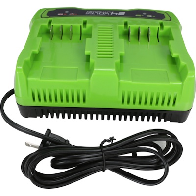 Зарядное устройство Greenworks 24V G24X2UC2 для 2-х аккумуляторов- фото2