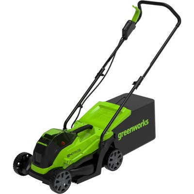Газонокосилка аккумуляторная Greenworks 24V GD24LM33K2 (1хАКБ 2Ач и ЗУ) 33см