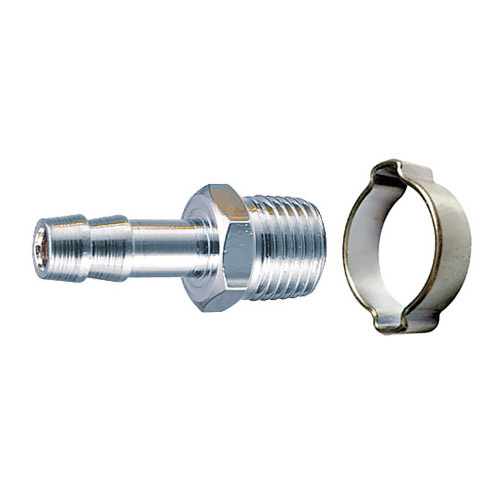 Переходник FUBAG 1/4 "M -> елочка 6 мм с обжимным кольцом - фото