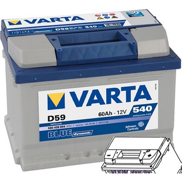 Varta BLUE Dynamic D59 560409054 (60Ah) Автомобильный аккумулятор