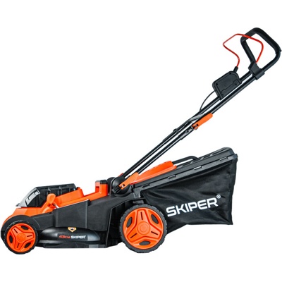 ГАЗОНОКОСИЛКА АККУМУЛЯТОРНАЯ SKIPER KW430 (43СМ, БЕСЩЁТ.ДВИГ, МУЛЬЧИРОВАНИЕ, 2АКК*21В*4А/Ч) АРТИКУЛ: SKW430.00- фото3