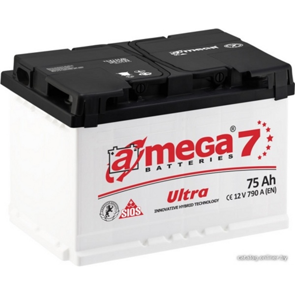 A-Mega Ultra Plus R+ (75Ah) 790A Аккумулятор автомобильный
