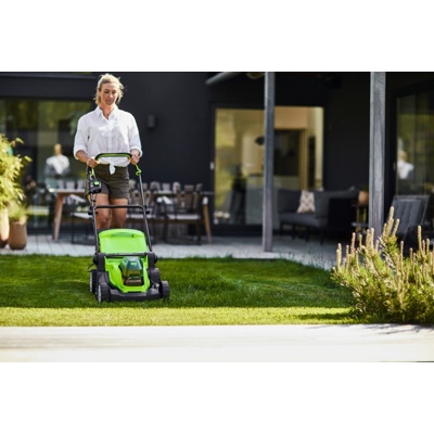 Газонокосилка аккумуляторная Greenworks 24V*2 G24X2LM41K2x (без АКБ и ЗУ) 41 см- фото6