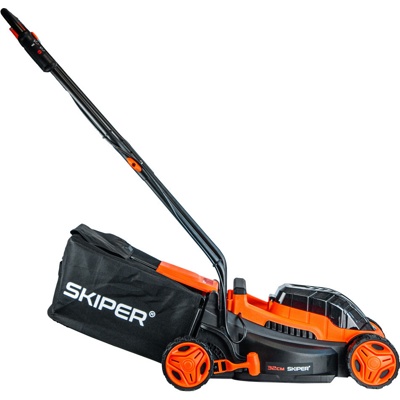 ГАЗОНОКОСИЛКА АККУМУЛЯТОРНАЯ SKIPER KW320 (32СМ, БЕСЩЁТ.ДВИГ, 2АКК*21В*4А/Ч) АРТИКУЛ: SKW320.00- фото4