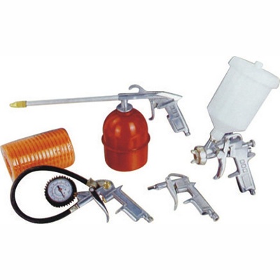 Набор пневмоинструмента Air Kit 5PCS-2 для компрессора с  краскораспылителем ( Набор маляра ) 5 предметов