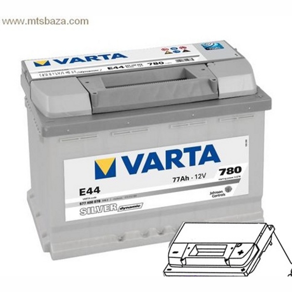 Varta SILVER Dynamic E44 577400078 (77Ah) 780A Автомобильный аккумулятор