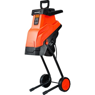 Садовый измельчитель SKIPER GS2445 (2400Вт, 4500об/мин, 45л, 45мм, +ПЕРЧАТКИ)- фото2