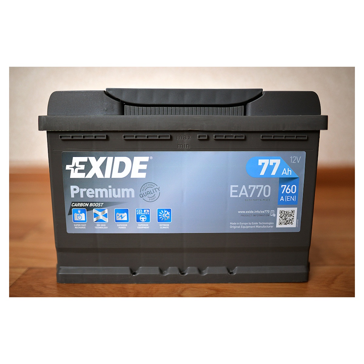 EXIDE PREMIUM R+ (77 A/h) 760A EA770 Аккумулятор автомобильный Хит продаж - фото3
