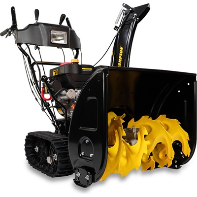 Снегоотбрасыватель CHAMPION STT761E, 7 л.с., 61 см, 6F/2R гусеницы, бак 3 л, эл.стартер, фара, обогрев рук- фото