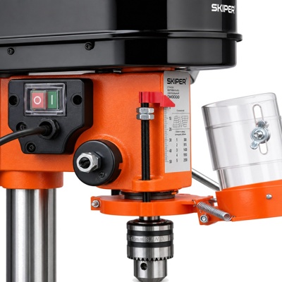 Станок вертикально-сверлильный SKIPER DM3000(450Вт,580/2650об/мин,патр.13мм,ход 50мм,стол 163х163мм) Артикул: KDM3000.00- фото5