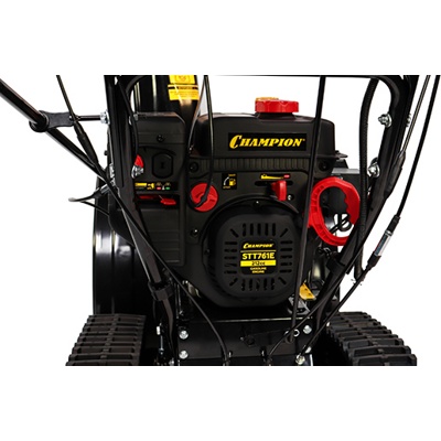 Снегоотбрасыватель CHAMPION STT761E, 7 л.с., 61 см, 6F/2R гусеницы, бак 3 л, эл.стартер, фара, обогрев рук- фото4